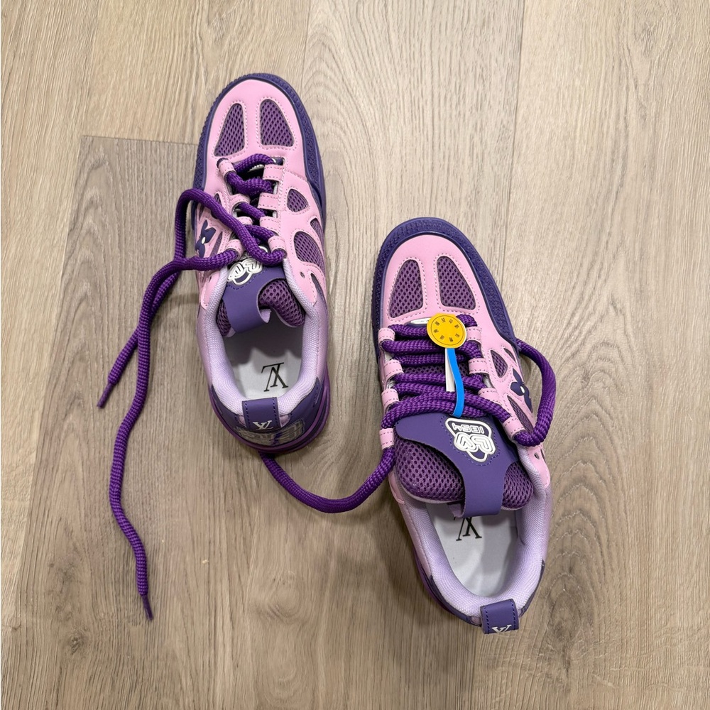 Stylish Pink and Purple LV inspired shoes